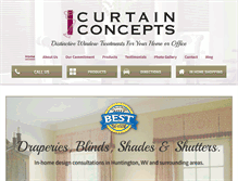 Tablet Screenshot of curtain-concepts.com